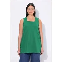 Ulla Popken Longshirt Longtop Classic Fit Carré-Ausschnitt ärmellos