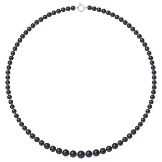 Collier Rang de Perles d'Eau Douce en Chute 10-6 mm PRINCESSE Fermoir Prestige Or Blanc 18 Carats