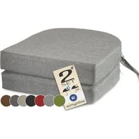 sunnypillow Stuhlkissen 2er Set Stuhlkissen 40 x 40 cm, zylindrische Form, "HAVANA", Grau