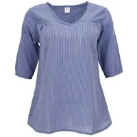 Guru-Shop Longbluse Leichte Baumwollbluse, gestreifte Boho.. alternative Bekleidung