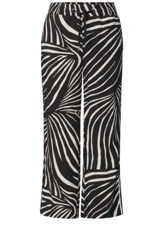Street One - Culotte mit Muster schwarz - Gr. - 26
