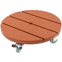 hrb Pflanzenroller WPC Rolluntersetzer Blumenroller witterungsbestaendig 80 kg Tragkraft