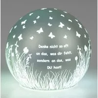 formano LED Dekolicht Kugel salbei 10cm 12cm - Denke an das was du hast, LED fest integriert