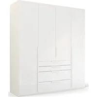 rauch Drehtürenschrank Kleiderschrank Schrank Garderobe Wäscheschrank PURISMA Glasfront (in den Breiten 151/201/251/301 cm, inkl. SOFT-CLOSE-FUNKTION) mit Schubladen und umfangreichem Zubehör MADE IN GERMANY