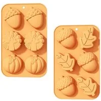 FOUORTUNATE-BEE Silikonform 2 Stück Herbst Silikonformen für Pudding, Muffin, Kuchen, (2-tlg)