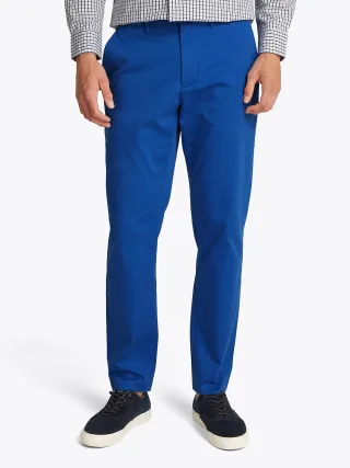HARLEM CHINO SATIN monochrome blue - Gr. - 30