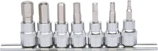 KS Tools 3/8" CHROMEplus Bit-Stecknuss-Satz Innensechskant, 7-tlg 4-12mm - 918.3921