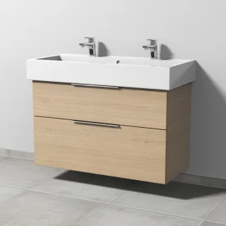 Sanipa 3way Waschtischunterbau zu Duravit Vero Waschtisch mit 2 Auszügen, Eiche-Nordic UM71948
