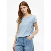 s.Oliver Kurzarmshirt T-Shirt Jersey-Shirt mit offenen Kanten und Brusttasche