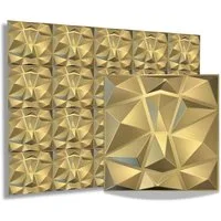 IKHEMalarka 3D Wandpaneel 3D Paneele PVC Kunststoffpaneele, BxL: 50,00x50,00 cm, 0,25 qm, (1 Stück, 3D Wandpaneele Deckenpaneele) hochwertige & harte PVC 3D Platten Wand & Decke