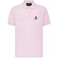 PHILIPP PLEIN Poloshirt Polo Hemd Totenkopf Slim Fit Gesticktes Logo,zwei Seitenschlitzen und doppelter Nadelstichnaht