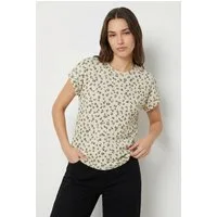 Vero Moda Strickpullover VMBRIANNAMIX SS O-NECK PULLOVER BOO mit Animal-Print