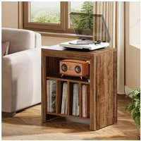 Tribesigns Beistelltisch Plattenspieler-Ständer,3 Etagen, Schallplatten für Vinyl-Schallplatten