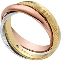 Fossil Fingerring Schmuck Geschenk Edelstahl Ring HARLOW