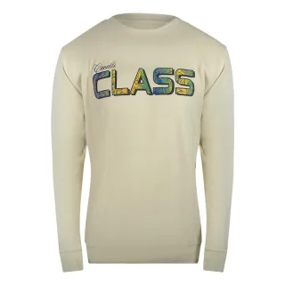Cavalli Class - Beiges Sweatshirt Mit Leuchtendem Blumenlogo