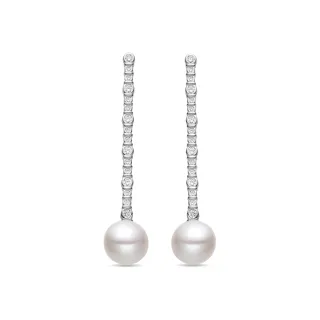 Luxenter 925 Ohrringe aus Sterlingsilber und weißem Perlmutt mit Rhodium-Finish – Nibar