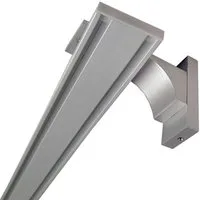Bestlivings Gardinenschiene, 2-läufig, Fixmaß, Aluminium, verschraubte Aluminium Schiene (7mm), Längen bis 480cm, (4x120cm)