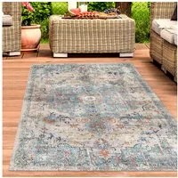 Carpetia Outdoorteppich In- und Outdoor, rechteckig, Höhe: 5 mm, mit orientalischem Vintage-Ornamentmuster