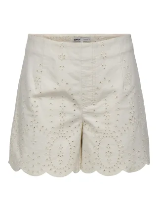 ONLY - ONLELSA CROCHET SHORTS OTW Cloud Dancer - Gr. - M