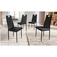 OTTO home Esszimmerstuhl (Set, 4 St), (2 oder 4 Stück) mit Samtbezug, Rückenlehne mit Griff zum Zurückziehen
