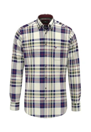 FYNCH-HATTON - Colorful Check, B.D., 1/1 deep merlot - Gr. - 3XL