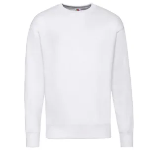 Fruit of the Loom - Sweatshirt für Herren angesetzte Ärmel (Weiß)