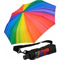 iX-brella Taschenregenschirm Rainbow Trekking Schirm XXL mit Umhängetasche, sehr-groß