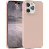 EAZY CASE Handyhülle für Apple iPhone 15 Pro Max Hülle Silikon 6,7 Zoll, Silikon Schutzhülle mit Kameraschutz kratzfest bumper Rosa Altrosa
