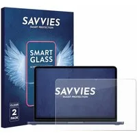Savvies Displayschutzglas Schutzglas Panzer für Apple MacBook Neo 13" 2026, 2 Stück, Schutzfolie Display Schutz Glas Folie klar