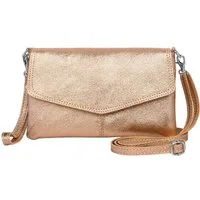 Caspar Clutch Abendtasche Leder Damen Umhängetasche - PREMIUM LINE - Modell No.322, aus 100% gewaschenem Echtleder aus Italien - samtig weich & nachhaltig
