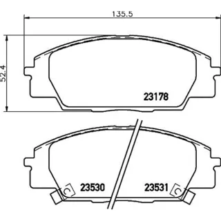 Hella Bremsbel?ge vorne Honda Civic S2000 2,0