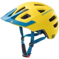 Cratoni Fahrradhelm Maxster PRO #19 matt gelb/blau