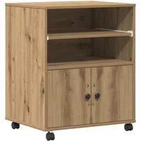 vidaXL Druckertisch Druckerständer Artisan-Eiche 60 x 48 x 74 cm Holzwerkstoff (1-St)