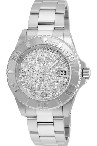 Invicta Angel 22706 Damenuhr - Quarzwerk - Edelstahl mit silbernem Zifferblatt - 40 mm