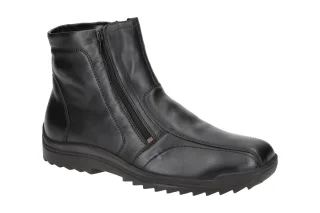 Waldl?ufer 483902 Herren Winterstiefelette schwarz mit Lammfell-Futter