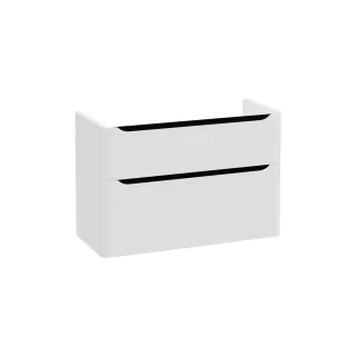 VitrA New Integra Round Waschtischunterschrank mit 2 Vollauszügen 97 x 45 x 65 cm Matt,70029 70029