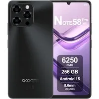 DOOGEE Note 58 Pro Android 15 Smartphone (17,14 cm/6.75 Zoll, 256 GB Speicherplatz, 16 MP Kamera, 6250mAh, 32(8+24)GB+258GB /2TB, 6.75" HD 90Hz, NFC, 4G Dual SIM)
