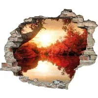 queence Wandtattoo Fluss (1 St), Wandsticker, Wandbild, selbstklebend, 3D, Wanddurchbruch