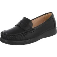 Ital-Design Elegante Damen Mokassins mit optimalem Tragekomfort Slipper (91261641) ultraleichte und komfortable sohle