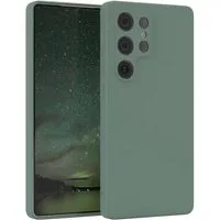 EAZY CASE Handyhülle für Samsung Galaxy S25 Ultra Hülle Silikon 6,9 Zoll, Schutzhülle mit Kameraschutz stoßfest telefonhülle Matt Dunkelgrün