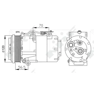 NRF Klimakompressor 32250 Ford C-Max Focus Kuga Volvo C30 C70 S40 V50 2,0
