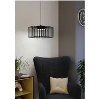 EGLO Hängeleuchte GINESTRONE-Z Hängelampe schwarz, ZigBee 3.0, Timer, Pendelleuchte, Bluetooth, CCT - über Fernbedienung, Dimmfunktion, Ein-/Ausschalter, Farbsteuerung, Farbwechsel, Memoryfunktion, Nachtlichtfunktion, RGB, Smart Home, Weckerfunktion,
