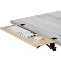 relaxdays Schreibtischaufsatz Schreibtischverlängerung zum Anklemmen, Holzoptik