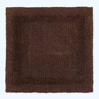Homescapes Badematte Duschvorleger braun 50x50 cm aus 100% Baumwolle, Höhe 20 mm, quadratisch, 50 x 50 cm