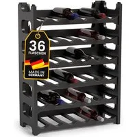 ALPFA Weinregal für 36 Flaschen anthrazit Kunststoff stapelbar Flaschenregal, Spar-Set 6-tlg., stapelbar Made in Germany
