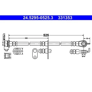 ATE Bremsschlauch vorne links Toyota Yaris P1
