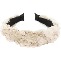 axy Haarreif Haarreif mit Blumenkranz Look, Vintage Look zur Hochzeit Damen Haareifen Haarband
