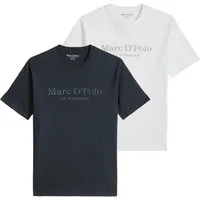 Marc O'Polo T-Shirt Herren T-Shirt 2er Pack Baumwolle Big-Logo (Packung, 2er Pack)