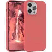EAZY CASE Handyhülle für Apple iPhone 14 Pro Max Hülle Silikon 6,7 Zoll, Schutzhülle mit Kameraschutz stoßfest telefonhülle Matt Rot / Hellrot