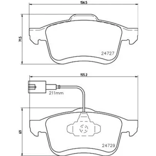 Hella Bremsbel?ge vorne Fiat Doblo Lancia Delta Opel Combo 8DB355024-691